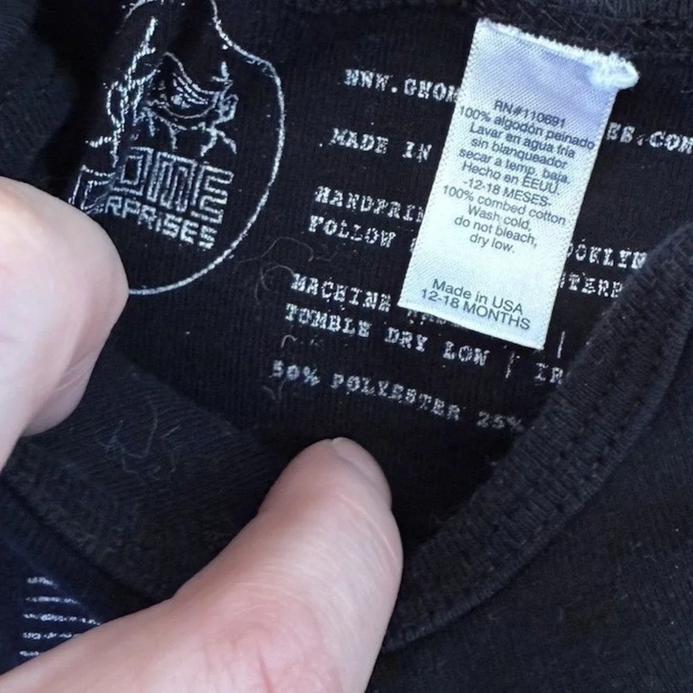 Gnome Enterprises‎ Brooklyn Jumper Vintage Concert Tee Baby Romper 12-18 Months
